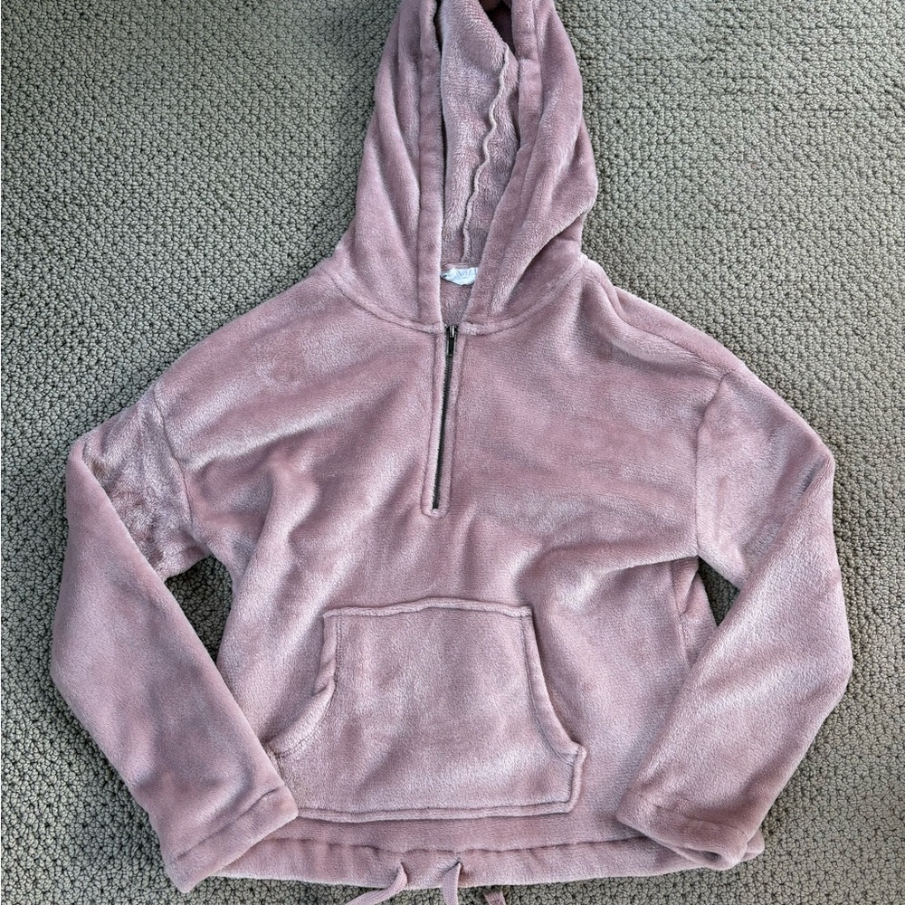 Pink Rose Sweatshirt Plush Pink Women’s Small